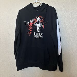 Freddy Vs Jason Hooded Sweatshirt Hoodie Black Knife Extra Large *READ*